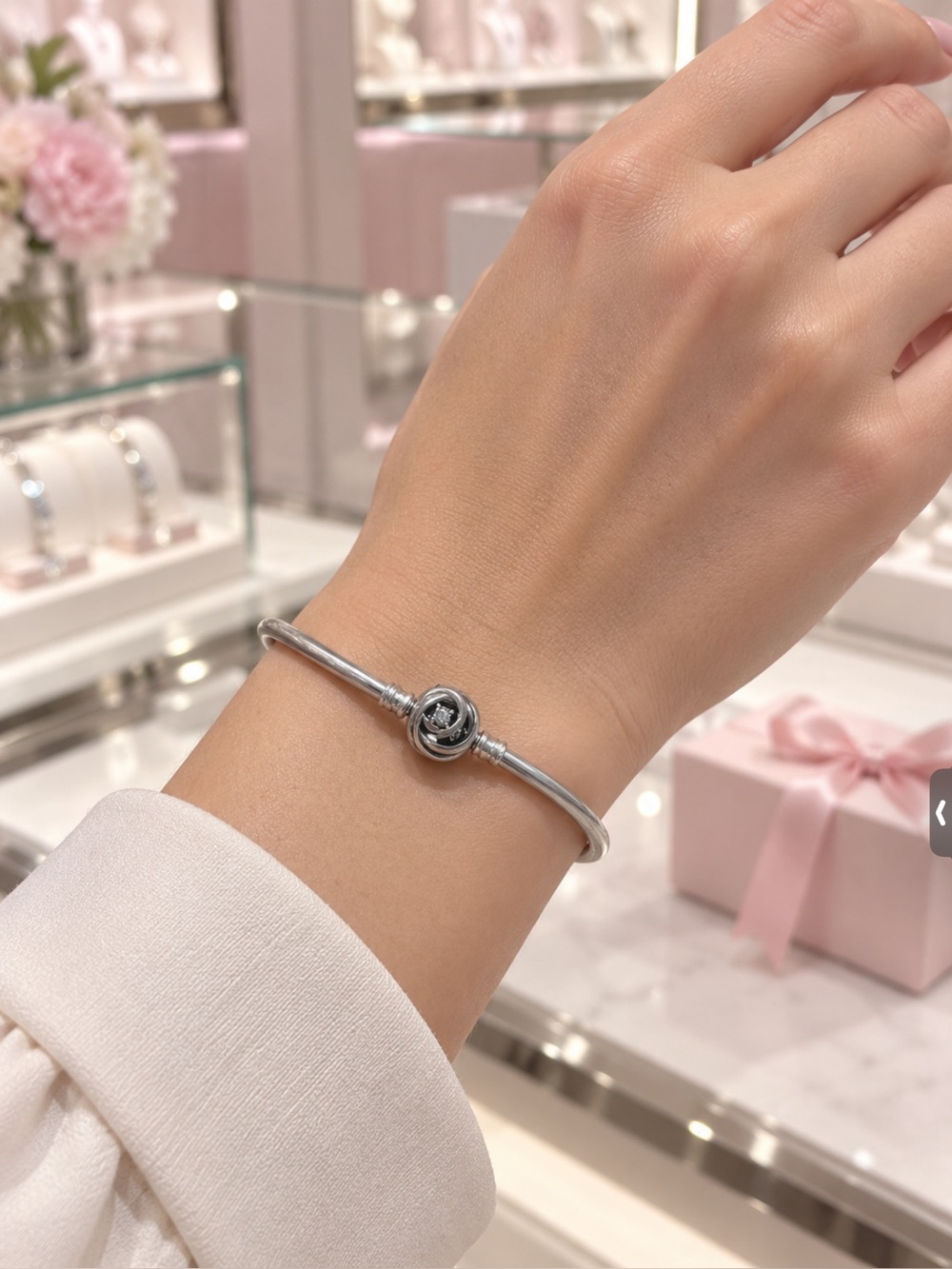 Pandora Silver Twist Clasp Bracelet